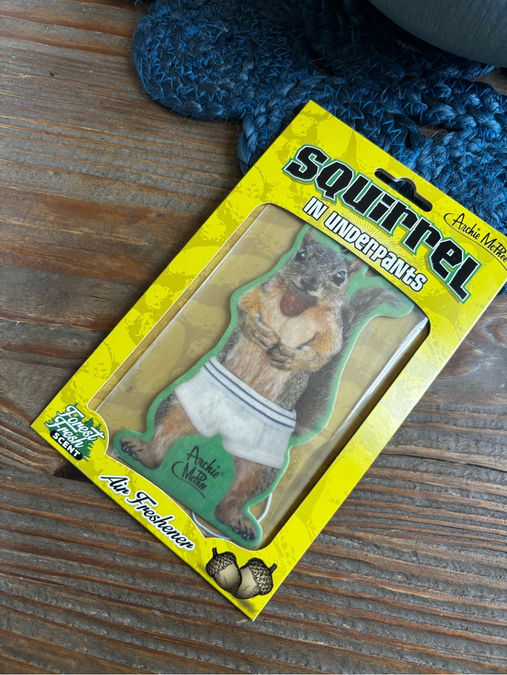 Archie McPhee Squirrel in Underpants Air Freshener - Green